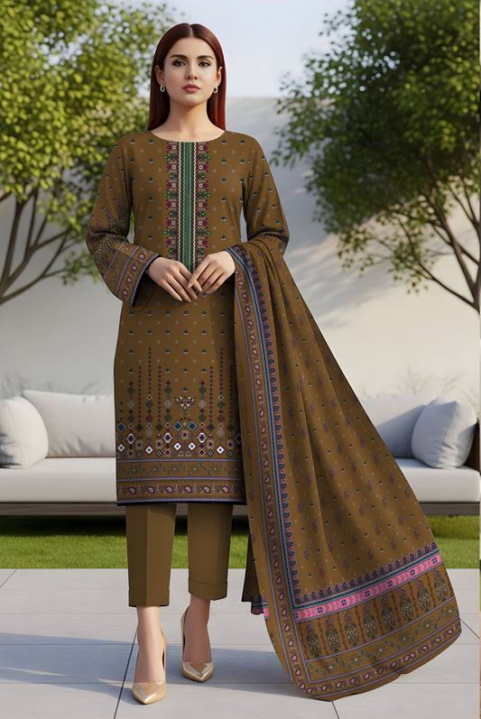 3pc Print Vintax Peach Bareeza 6582