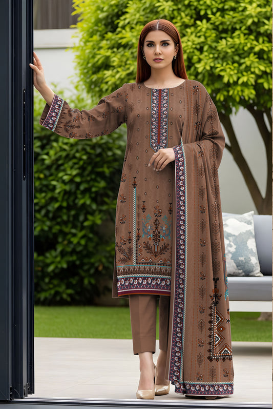3pc Print Vintax Peach Bareeza 6583