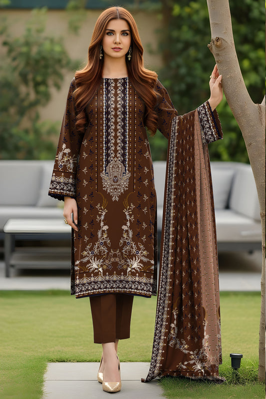 3pc Print Vintax Peach Bareeza 6584