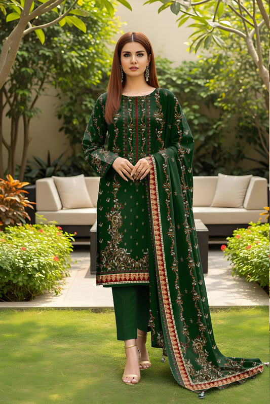 3pc Print Vintax Peach Bareeza 6587