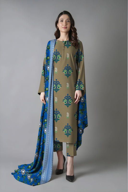3pc Print Linen Bareeze 6768