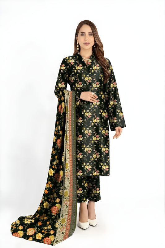 3pc Print Linen Bareeze 6769
