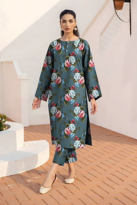 2pc Print Khaddar Baroque D6683-101