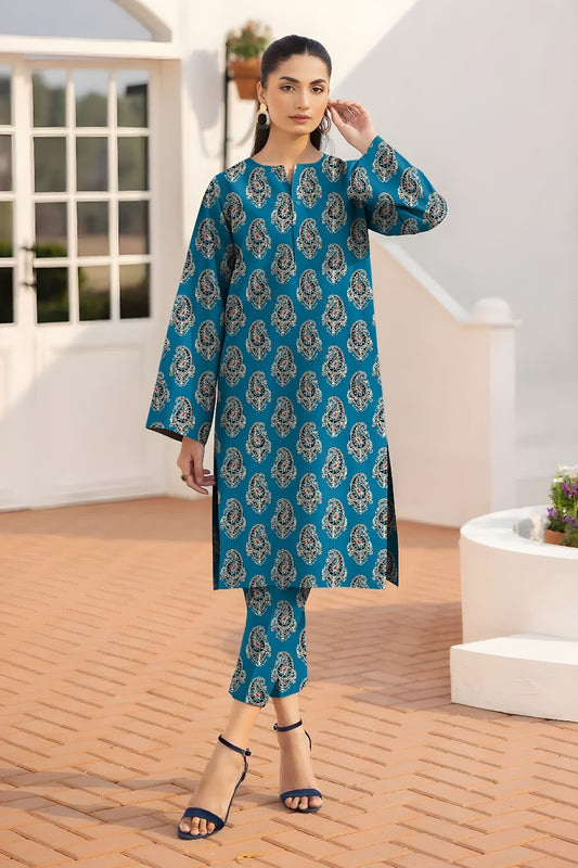 2pc Print Khaddar Baroque