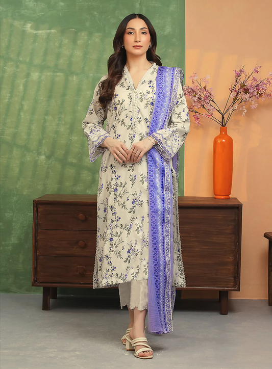 3pc Print Linen Edenrobe 31451