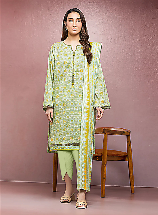 3pc Print Linen Edenrobe 35114