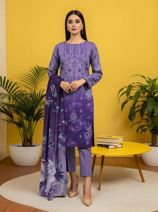 3pc EMB Nisha Designer V-2544