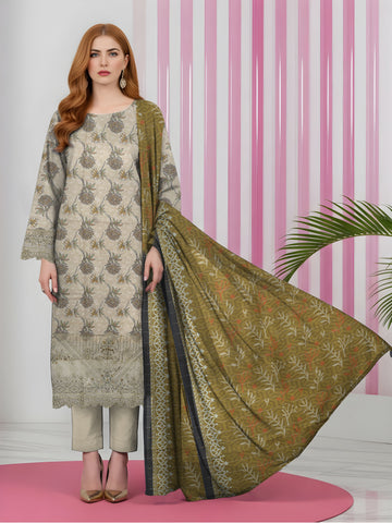 3PC Printed Khaddar Taana Baana Emb TB-5605 3PC Printed Khaddar Taana Baana Emb TB-5605