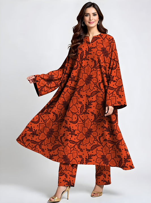 2pc Print Linen Bareeze C-6555