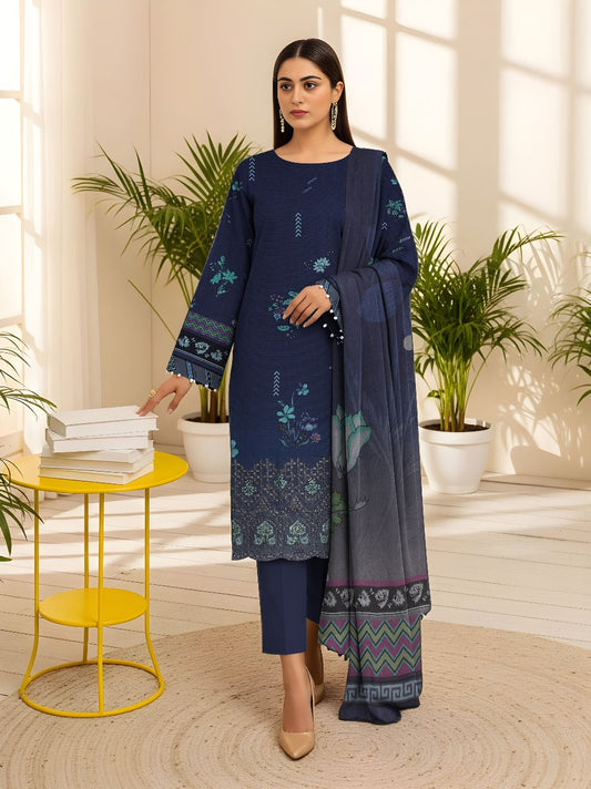 3pc Print EMB Viscose Bareeze V-2541