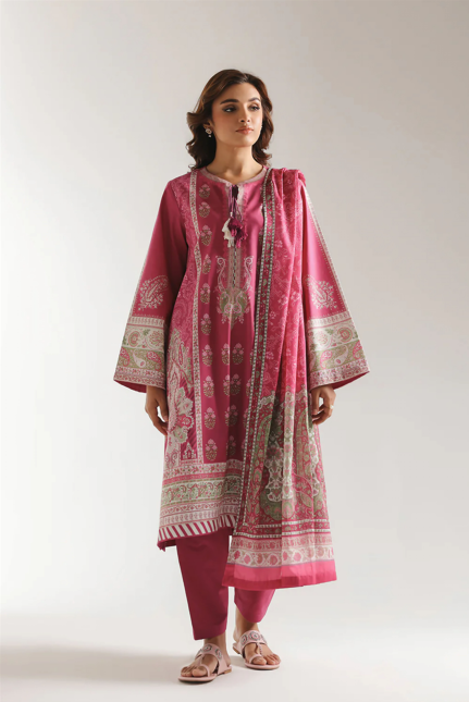Print 3pc Ethnic Linen 420