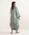 3pc Print Linen Sapphire V-17
