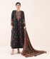 3pc Print Linen Sapphire V-17