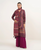 3pc Print Linen Sapphire V-17