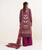 3pc Print Linen Sapphire V-17