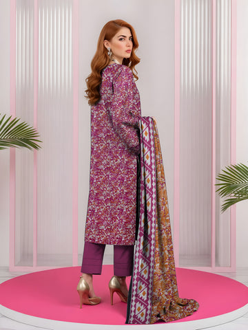 3PC Printed Khaddar Taana Baana Emb TB-5606